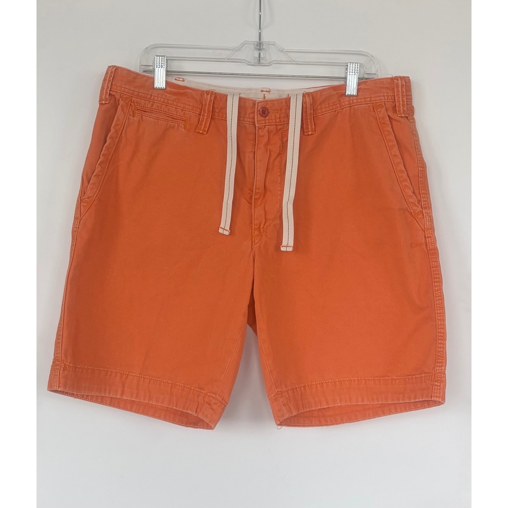 Vintage Polo Ralph Lauren Shorts Men 36 Orange Cotton Chino Travel Preppy Summer